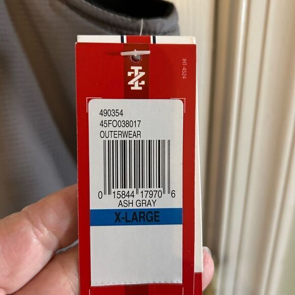 Izod Gray Black Reversible Men’s Zip Vest XL NWT - Picture 5 of 13